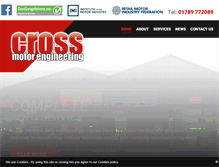 Tablet Screenshot of crossmotorengineering.com